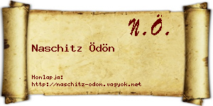 Naschitz Ödön névjegykártya